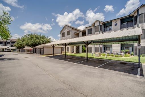 the estates lot with apartment buildings