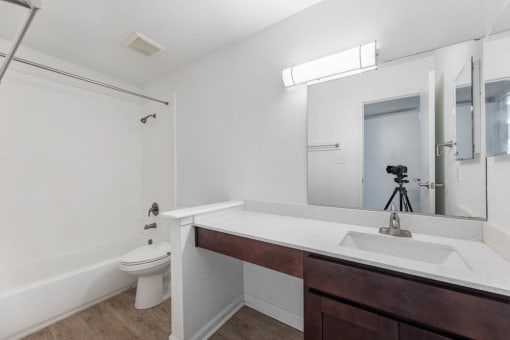 bathroom with a sink at Tall Timbers Apartments, Houston, TX 77015