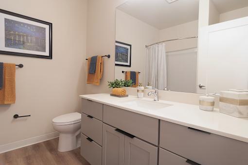 Bright Bathroom at Alta Apartments, Pewaukee, WI