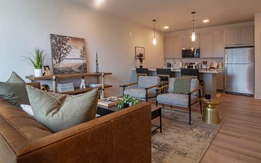 Classic Living Room Design at Alta Apartments, Pewaukee, WI 53186