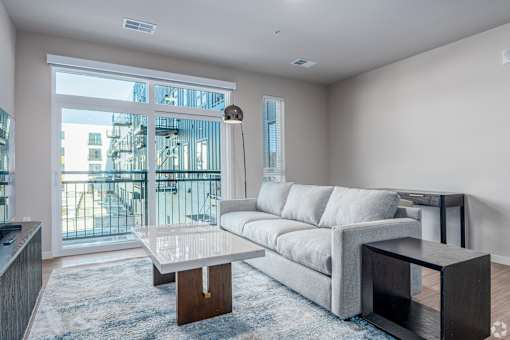 A modern living room at Bloom, Monona, WI