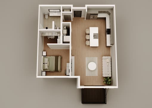 Unit 01 Floorplan at Bloom, Monona, 53716