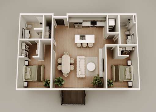 Unit 02 Floorplan at Bloom, Monona, WI