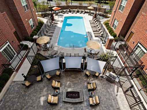 Aerial Pool View at Hidden Creek, Gaithersburg