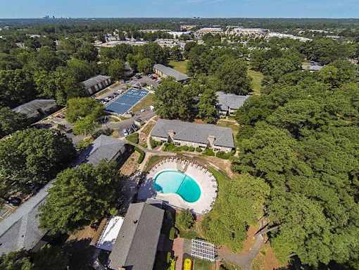 Aerial Pool View at Lexington on the Green, Raleigh