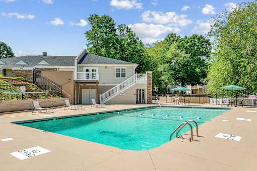A swimming pool at Emerald Bay, Charlotte, NC, 28217