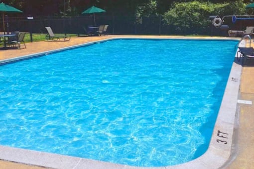 A rectangular pool with a depth of 3 feet.