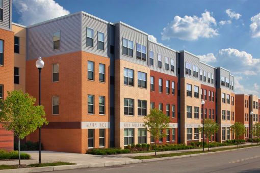 Street view of apartment building-Legacy Apartments, Pittsburgh, PA 15219