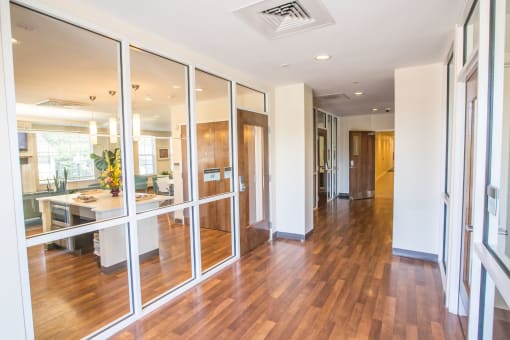 Leasing office interior, The Lofts at Southside Apartments