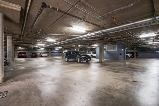 Parking garage at Carlton Court / Metro Hollywood Apartments Los Angeles, CA