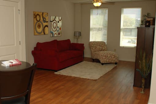 Furnished living room-Quimby Plaza Apartments Memphis, TN