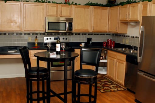 Furnished kitchen area-Quimby Plaza Apartments Memphis, TN