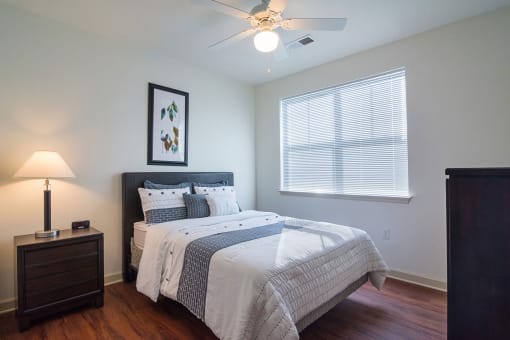 Furnished bedroom-The Lofts at Southside, Durham, NC