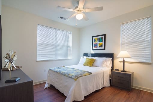Furnished bedroom-The Lofts at Southside, Durham, NC