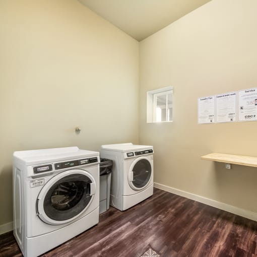 Laundry Room interior, Wheatley Park Senior Apartments San Antonio, TX