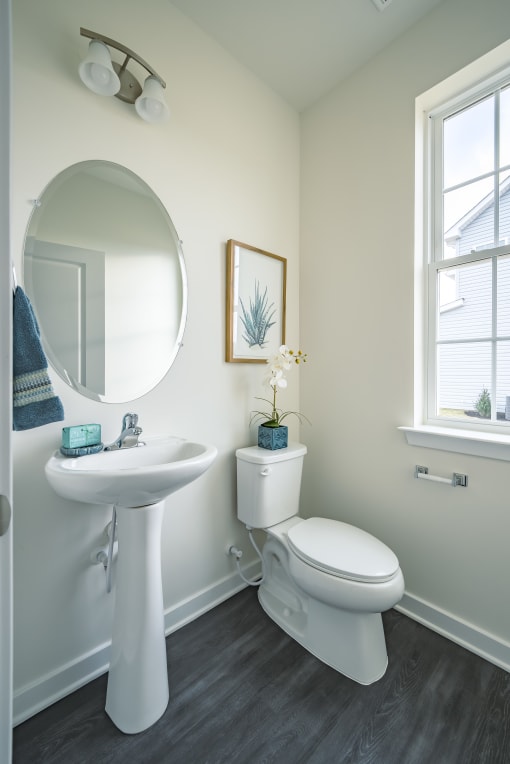 Half bathroom with window