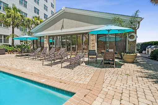 Pool with lounge chairs at Esplanade at City Park, Louisiana