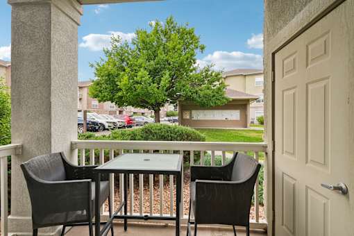 Balcony And A Patio at Heritage at Stone Mountain, Northglenn, CO, 80233