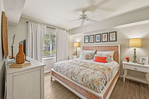 Bedroom With Ceiling Fan at Heritage Bay, Florida