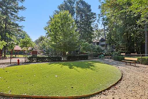 Park With Green Lawn at Canopy Glen, Norcross, Georgia