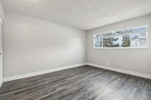 A room with a grey floor and a picture on the wall at Spyglass Creek, Denver, 80224