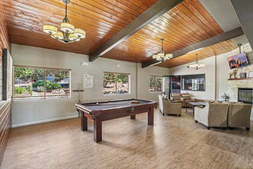 Clubhouse With Billiards Table at University Village Apartments, Colorado Springs, Colorado