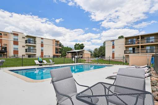 A swimming pool at Broadmoor Springs, Colorado Springs, CO