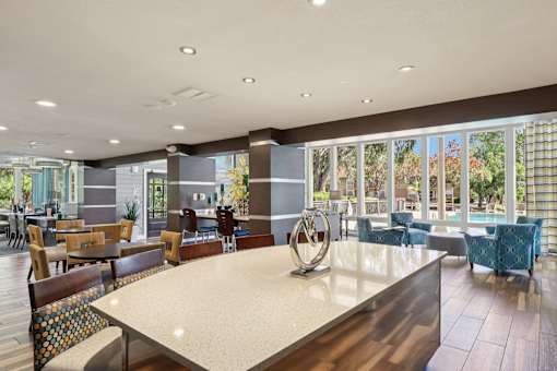 Large dining room at Whisper Lake Apartments, Winter Park