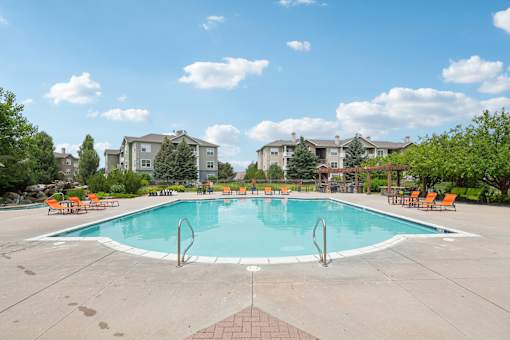 A swimming pool at Heritage at Stone Mountain, Northglenn, 80233