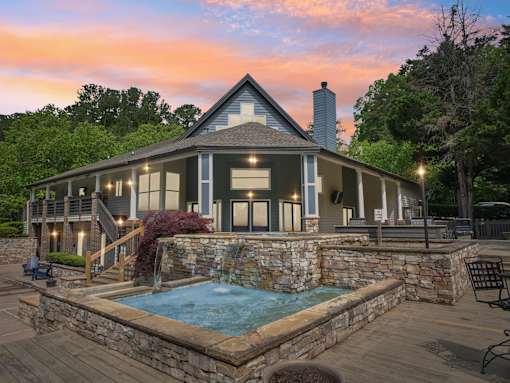 Twilight Pool at University Ridge Apartments, North Carolina
