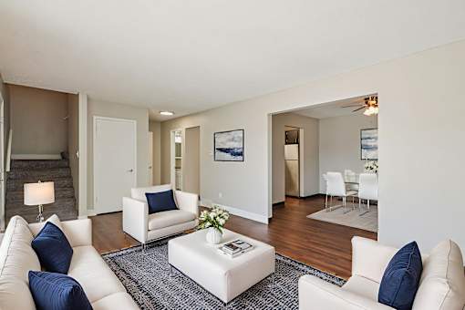 Modern Living Room at Aspen Townhomes, Colorado Springs, Colorado
