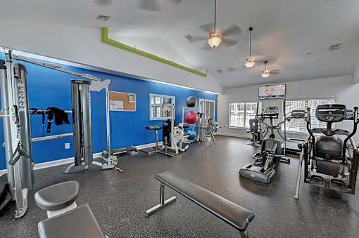 the apartments at masse corner 205 fitness room at St. Johns Forest Apartments, Florida, 32277