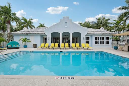 Sparkling Pool at The Dakota, Jupiter, Florida
