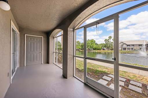 A view of a house from the balcony at The Parkway at Hunters Creek, Orlando, 32837
