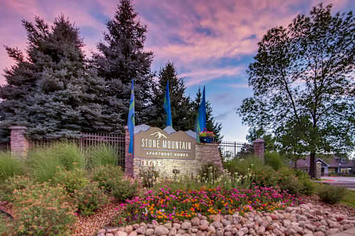 Entry Sign at Heritage at Stone Mountain, Northglenn, CO, 80233