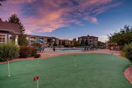 a golf course at the resort with condos at Heritage at Stone Mountain, Northglenn, CO, 80233
