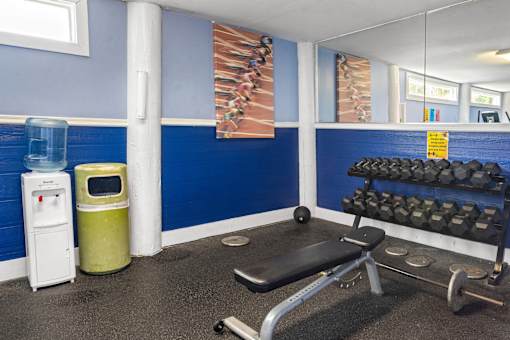Free Weights at River Crossing Apartments, Georgia