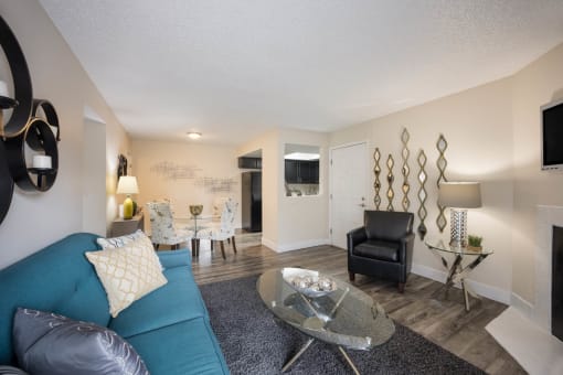 Modern Livingroom  at Woodland Hills Apartments, Colorado Springs, 80918