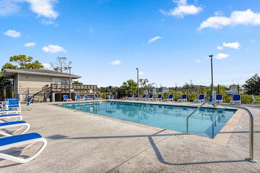 Sparkling Pool at River Crossing Apartments, Georgia, 31404