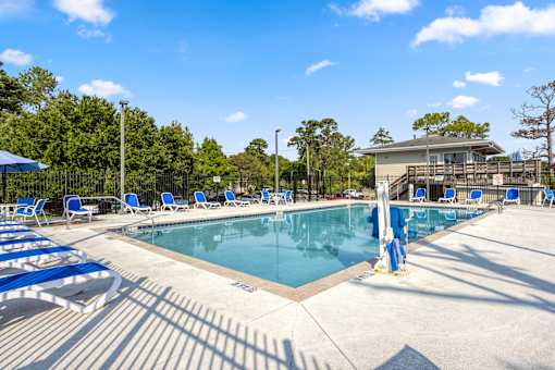 Pool With Sundecks at River Crossing Apartments, Thunderbolt