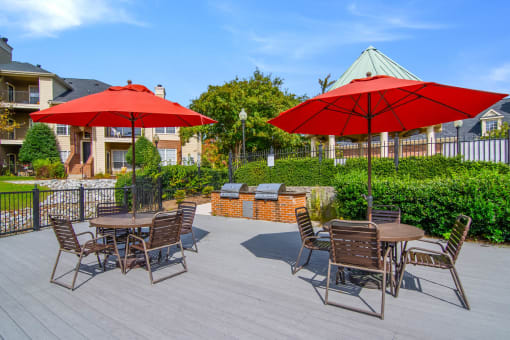 Picnic Area at Bridford Lake Apartments, Greensboro