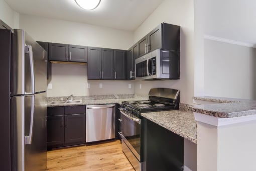 Kitchen at Bridford Lake Apartments, Greensboro