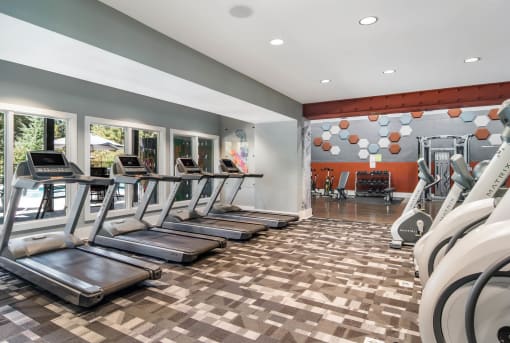 Fitness Center with Treadmills at Canopy Glen, Norcross
