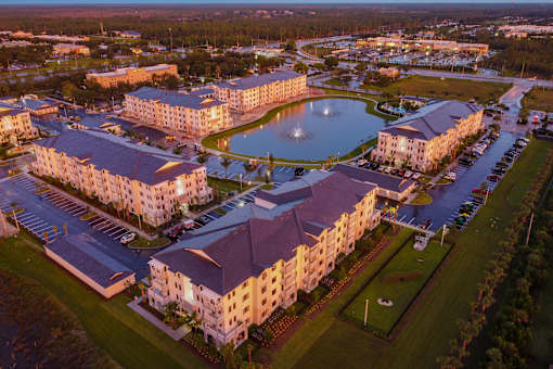 Sunset Aerial View of Property at Edge75, Naples