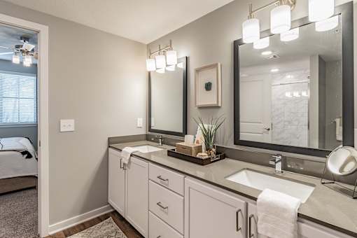 Double Vanity Sinks in Master Bathrooms at Edge75, Florida 34104