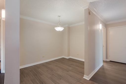 Empty living room at Esplanade at City Park, New Orleans, Louisiana, 70119