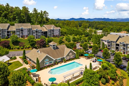 Aerial view at Heritage at the Peak, Asheville, North Carolina