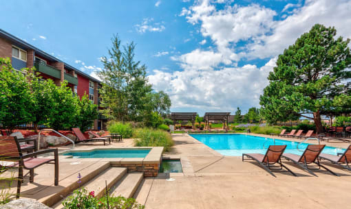 Swimming Pool at University Village Apartments, Colorado, 80918