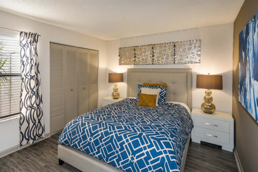 Spacious Bedroom With Comfortable Bed at Water's Edge, Sunrise