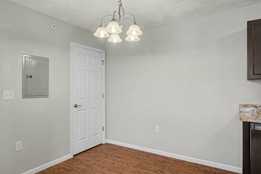 Northbrooke Commons entryway with modern light fixture